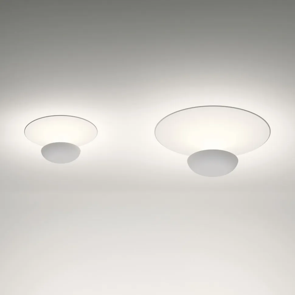 Vibia LED-loftslampe Funnel, hvid, aluminium, Ø 35 cm, 2.700K