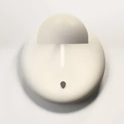 Vibia Pin 1675 LED-væglampe, 11 cm, cremefarvet