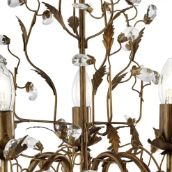 Vidunderlig lysekrone Almandite 5 lyskilder