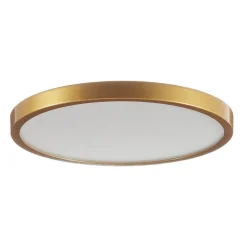 Vika LED-loftlampe, rund, mat guld, Ø 30 cm