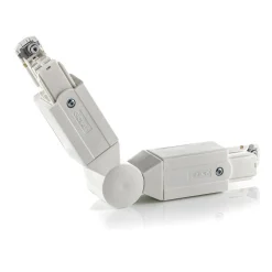 Vinkelstik til strømskinne Noa, hvid