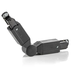 Vinkelstik til strømskinne Noa, sort