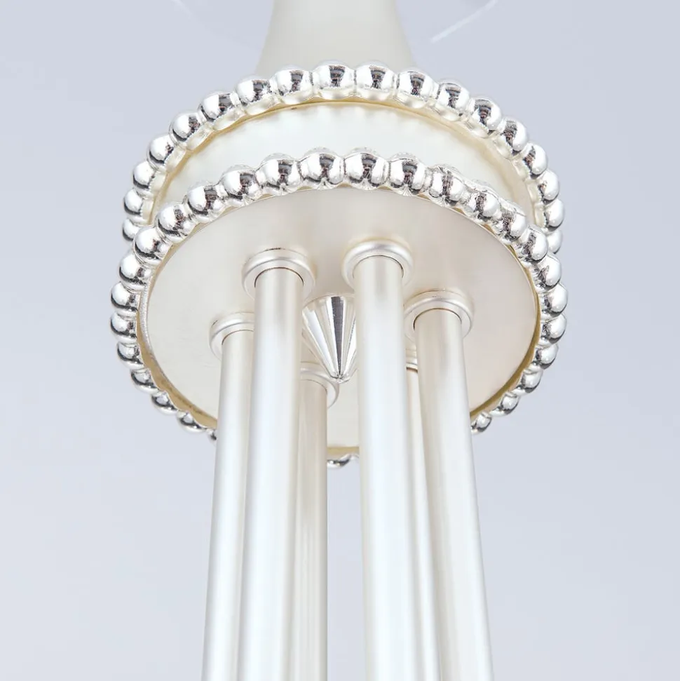 VIOLETTA lysekrone i sølv med seks lys