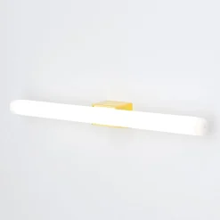 Visagist LED-spejllampe, holder i messing