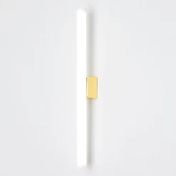 Visagist LED-spejllampe, holder i messing