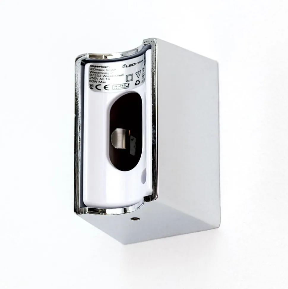 Visagist LED-spejllampe, holder i krom