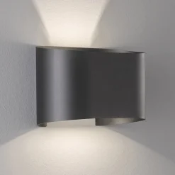 Wall LED-væglampe, 2 lyskilder, rund, sort