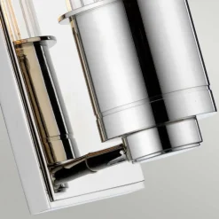 Wellington1 væglampe til badeværelset, krom, 1 lyskilde, højde 40 cm