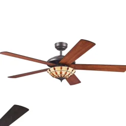 Westinghouse Comet T - Ventilator med Tiffany-glas