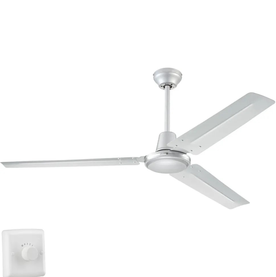 Westinghouse loftventilator Industrial sølv lydløs 142 cm