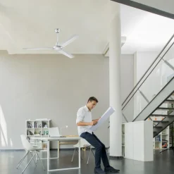 Westinghouse loftventilator Industrial sølv lydløs 142 cm