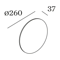 WEVER & DUCRÉ Miles 3.0 rund væg Ø 26cm sort