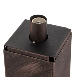 Whitney sokkellampe, rustfarvet