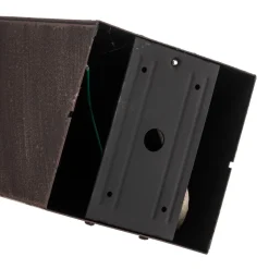 Whitney sokkellampe, rustfarvet