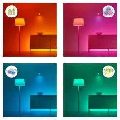 WiZ A60 LED-pære mat WiFi E27 8,5W RGBW