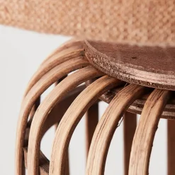 Woodrow bordlampe af bambus med stofskærm