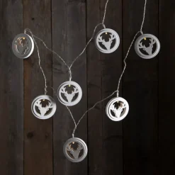 Woodworks LED-lyskæde med 10 hjorte-hoveder