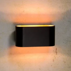 Xera væglampe, oval, sort