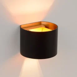 Xio LED-væglampe, bredde 13 cm, sort