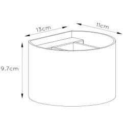 Xio LED-væglampe, bredde 13 cm, sort