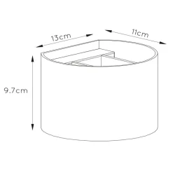 Xio LED-væglampe, bredde 13 cm, hvid