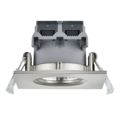 Zagros IP65 LED-indbygningsspot kantet, mat nikkel