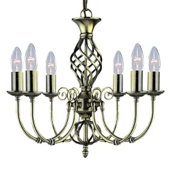 ZANZIBAR imponerende lysekrone m. 6 pærer