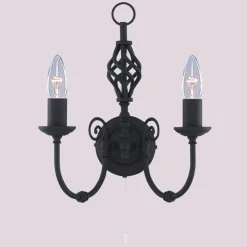 ZANZIBAR sort væglampe