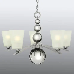 Zelda lysekrone, 5 lyskilder, nikkel