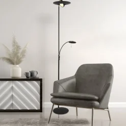 Zenith LED-gulvlampe, læselampe, CCT, metal, sort