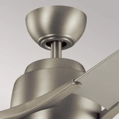 Zeus LED-loftventilator, tre blade, børstet nikkel