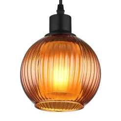 Zumba-pendel, bronzefarvet, Ø 15 cm, glas